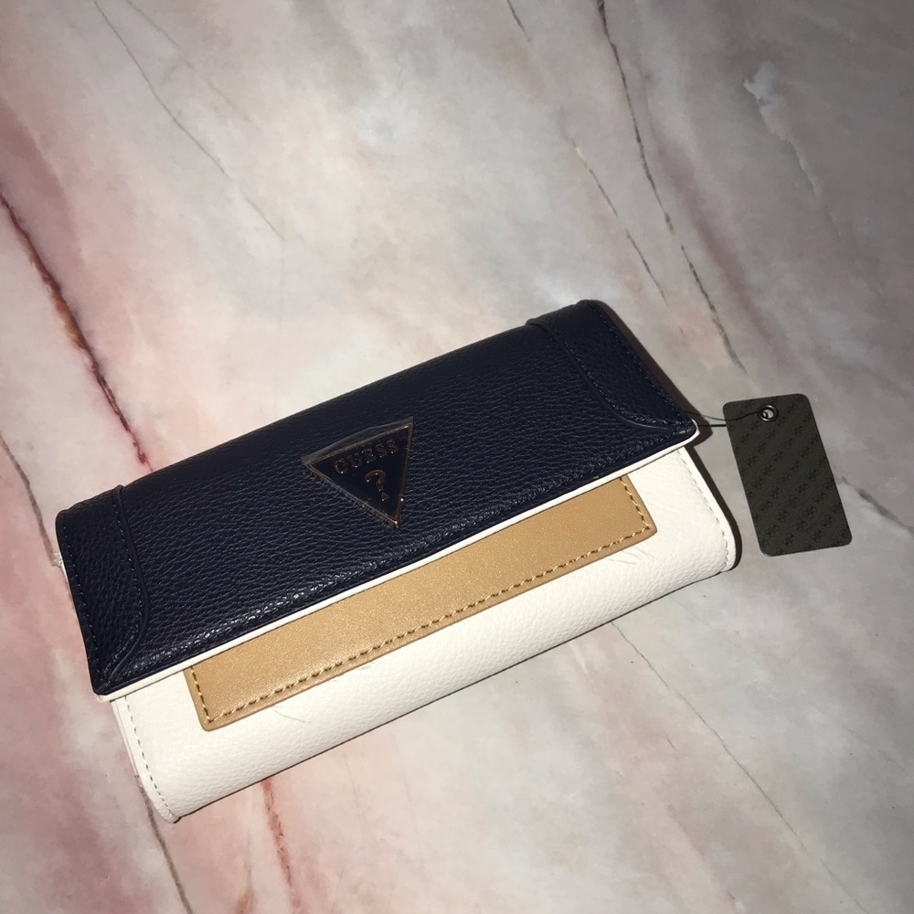 Guess Women’s Tri-Fold Wallet Large Blue